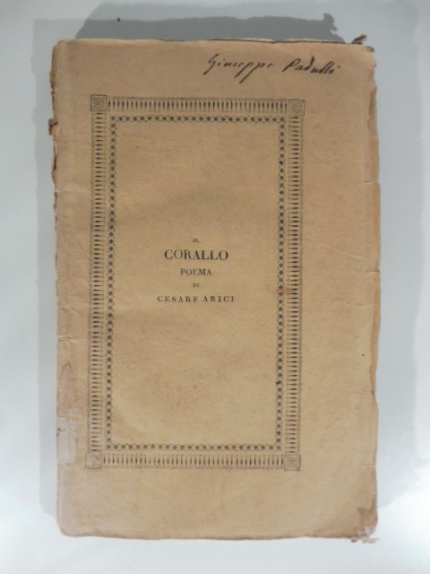 Il corallo. Poema